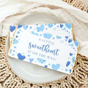 Blue Little Sweetheart Valentine's Day Baby Shower Hershey Bar Favors