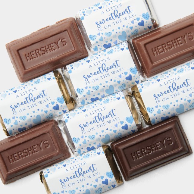 Blue Little Sweetheart Valentine's Day Baby Shower Hershey's Miniatures (Assorted)