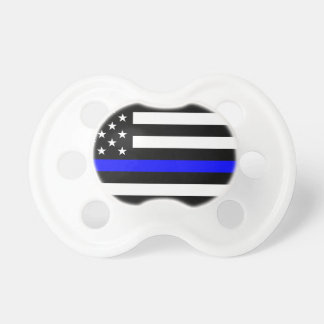 Blue Lives Matter - US Flag Police Thin Blue Line Pacifier