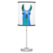 Blue Llama Graphic Table Lamp (Front)