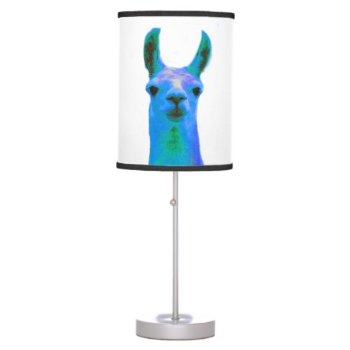 Blue Llama Graphic Table Lamp