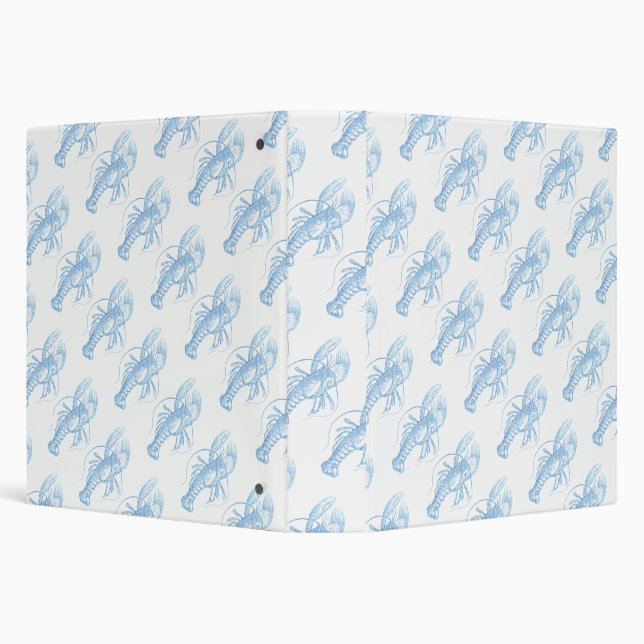 Blue Lobster 3 Ring Binder (Background)