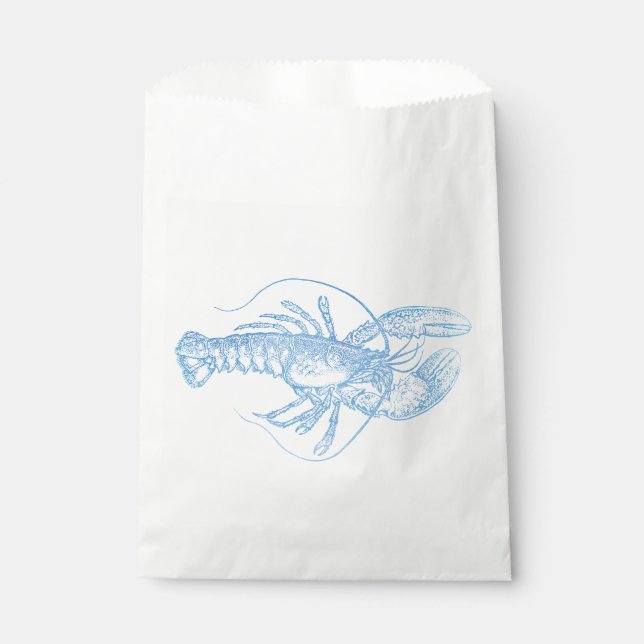 Blue Lobster Favor Bag (Front)