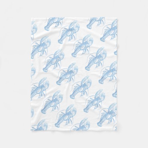 Blue Lobster Fleece Blanket