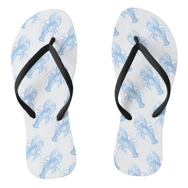 Blue Lobster Flip Flops (Footbed)