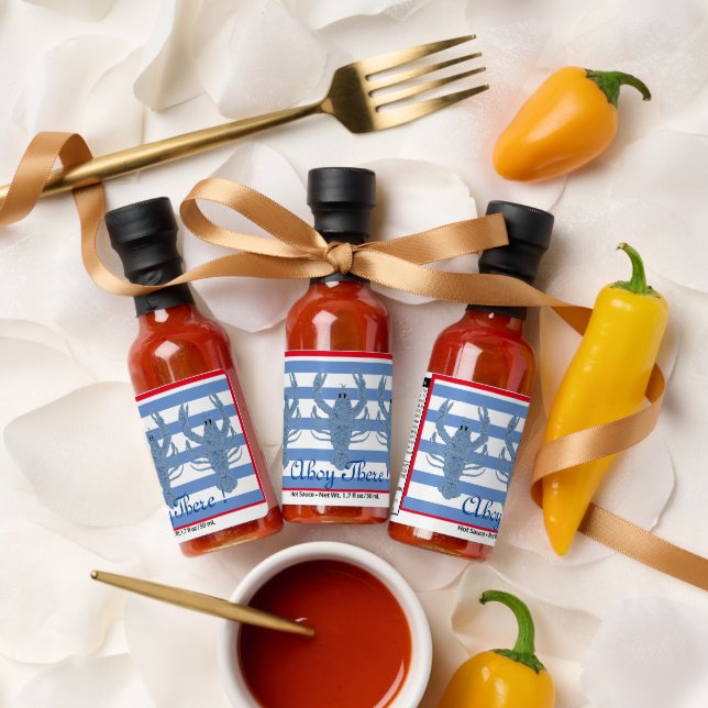 Blue Lobster Ginger Jars Jar French  Hot Sauces (Wedding)