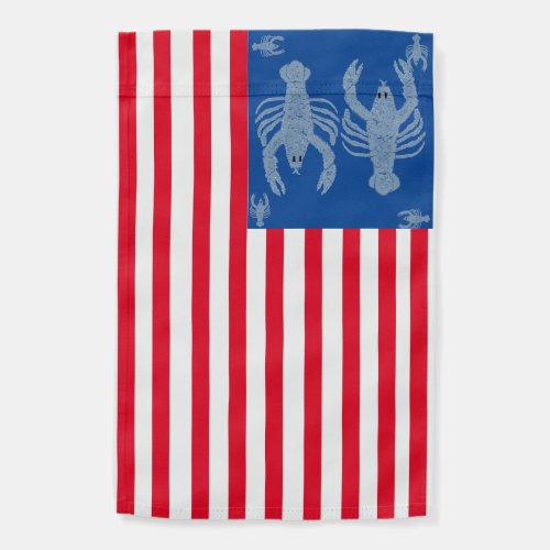 Blue Lobster Ginger Jars Jar US Flag garden flag