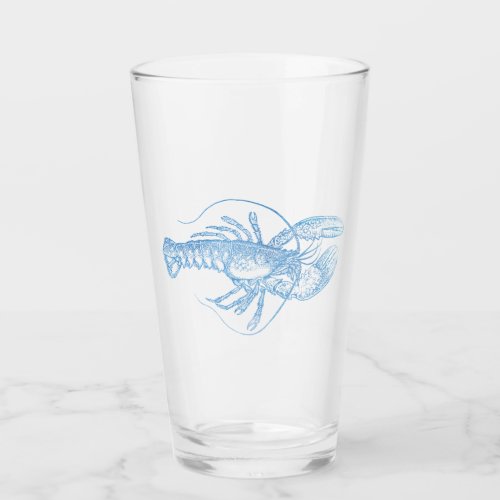 Blue Lobster Glass