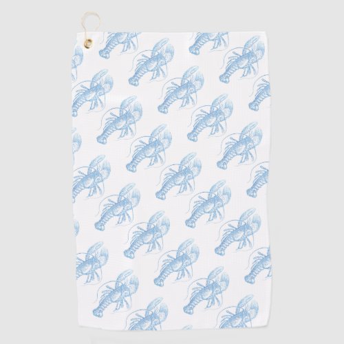 Blue Lobster Golf Towel