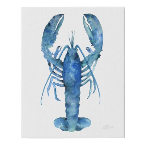 Blue Lobster Home 11x14 canvas wall art