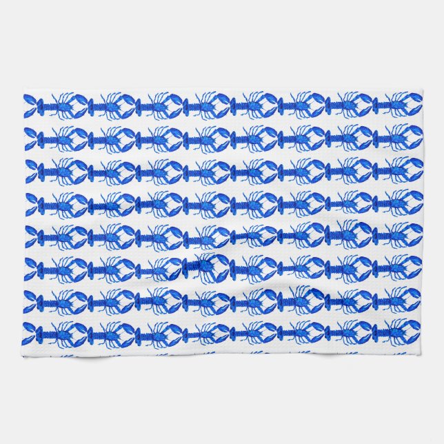 Blue Lobster Kitchen Towel (Horizontal)