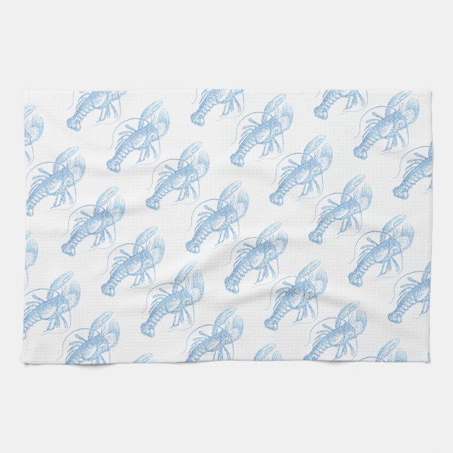 Blue Lobster Kitchen Towel (Horizontal)