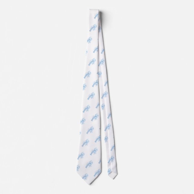 Blue Lobster Neck Tie (Front)
