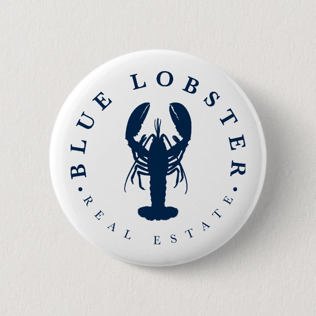 Blue Lobster Real Estate Button (Front)