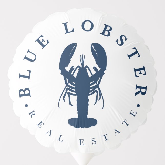 Blue Lobster Real Estate Button Balloon (Front)