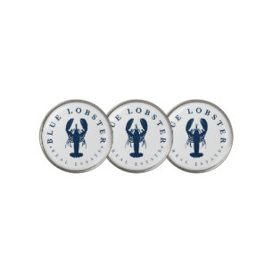 Blue Lobster Real Estate Button Golf Ball Marker