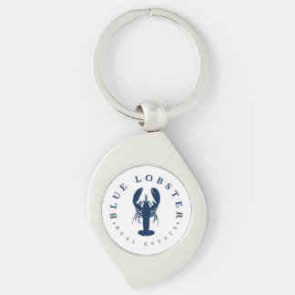 Blue Lobster Real Estate Button Keychain