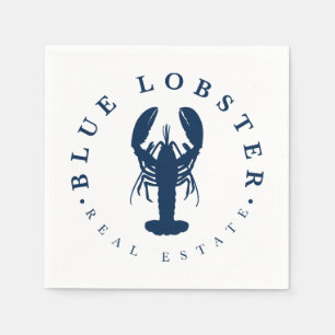Blue Lobster Real Estate Button Napkins