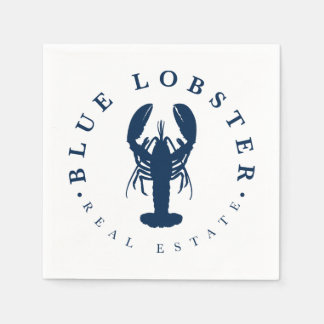 Blue Lobster Real Estate Button Napkins