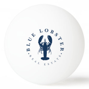 Blue Lobster Real Estate Button Ping Pong Ball