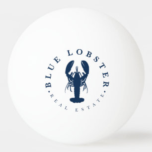 Blue Lobster Real Estate Button Ping Pong Ball