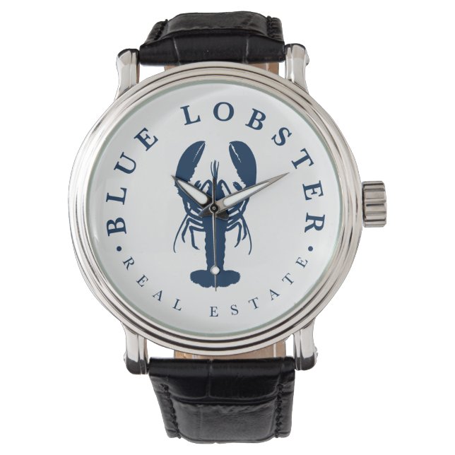 Blue Lobster Real Estate Button Watch (Front)