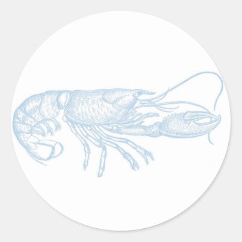 Blue Lobster Sticker by designaline at Zazzle