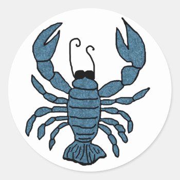 Blue Lobster Stickers by marcya7 at Zazzle
