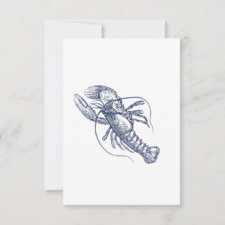 Blue Lobster Thank You Card
