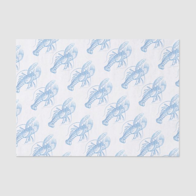 Blue Lobster Tissue Paper (Front)