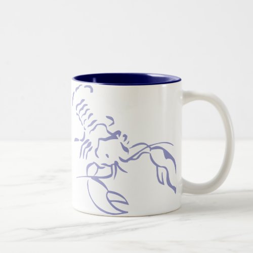 Blue Lobster Two_Tone Coffee Mug