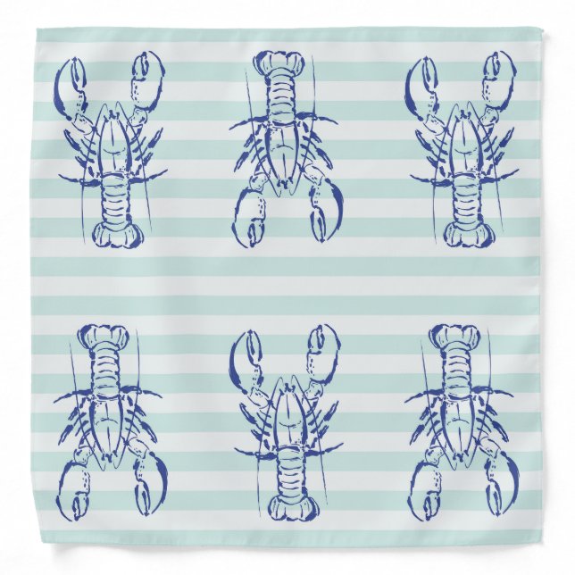 Blue Lobsters Bandana (Front)
