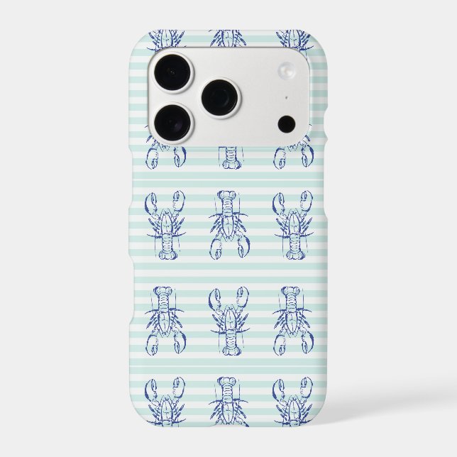  Blue Lobsters iPhone Case (Back)