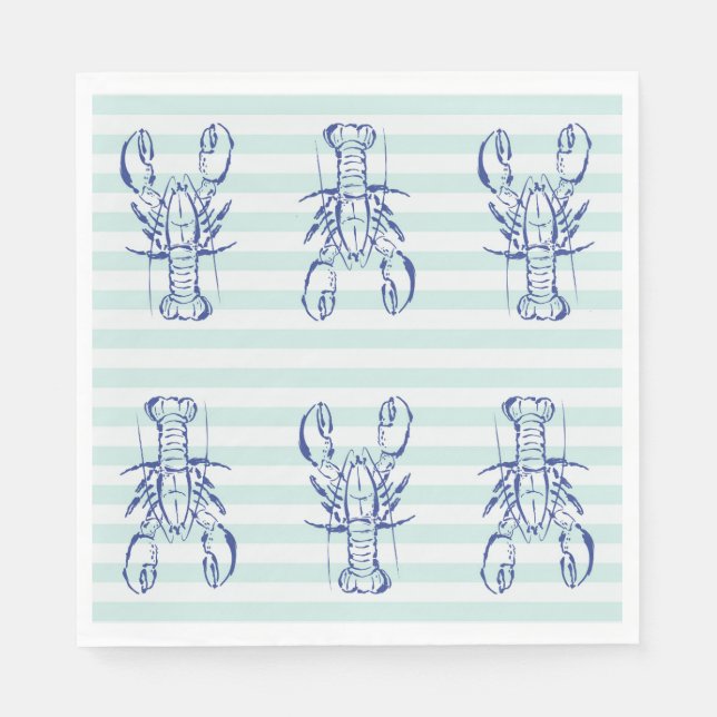 Blue Lobsters Napkins (Front)