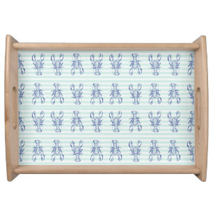 Blue Lobsters Serving Tray