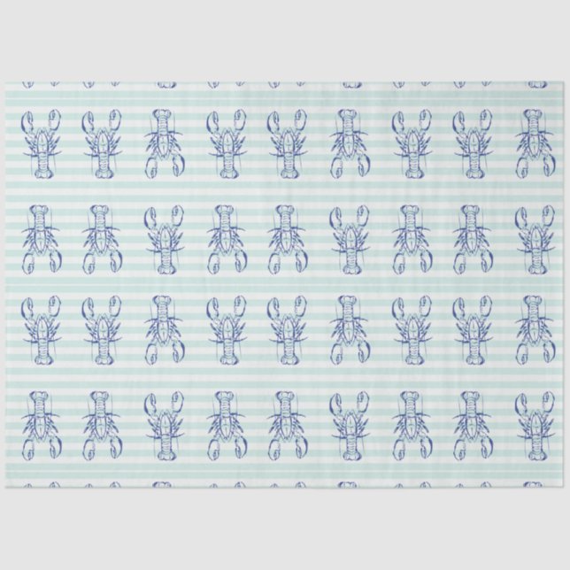 Blue Lobsters Tissue Paper (Front)