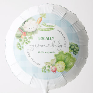 Blue Locally grown baby Farmers market baby shower Balloon