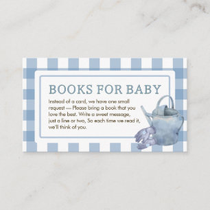 Blue Locally Grown Baby Shower Books for Baby Enclosure Card