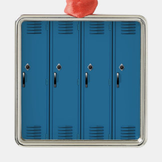Blue Locker Doors Metal Ornament