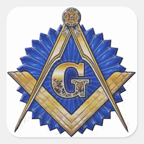 Blue Lodge Mason Square Sticker