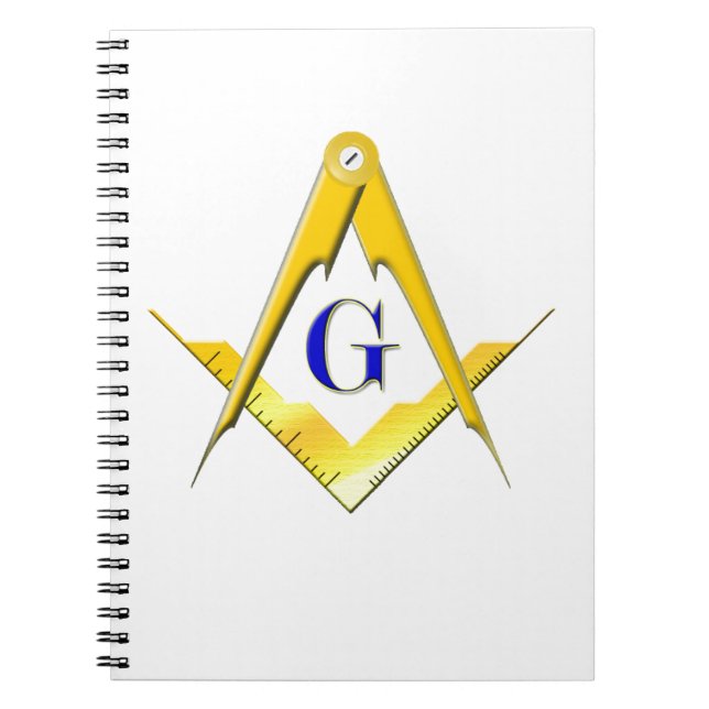 Blue Lodge Square & Compasses Notebook (Front)