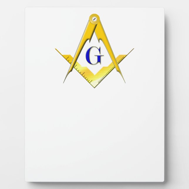 Blue Lodge Square & Compasses Plaque (Front)