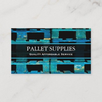 Blue Logistics Pallet  Photo - Business Card by ImageAustralia at Zazzle