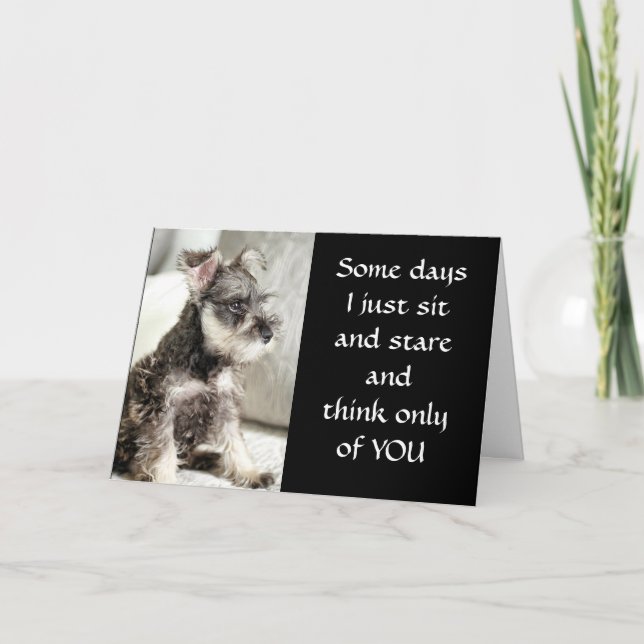 **BLUE LONELY AND SO SAD I " **MISS YOU** CARD (Front)