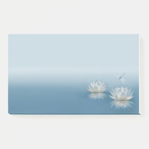 Blue Lotus and Dragonfly Post_it Notes