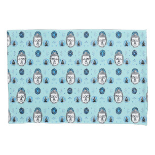 Blue Lotus Buddha Pillowcases, Standard Size Pillow Case