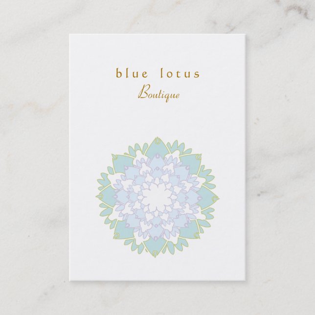 Blue Lotus Chubby Business Card (Front)