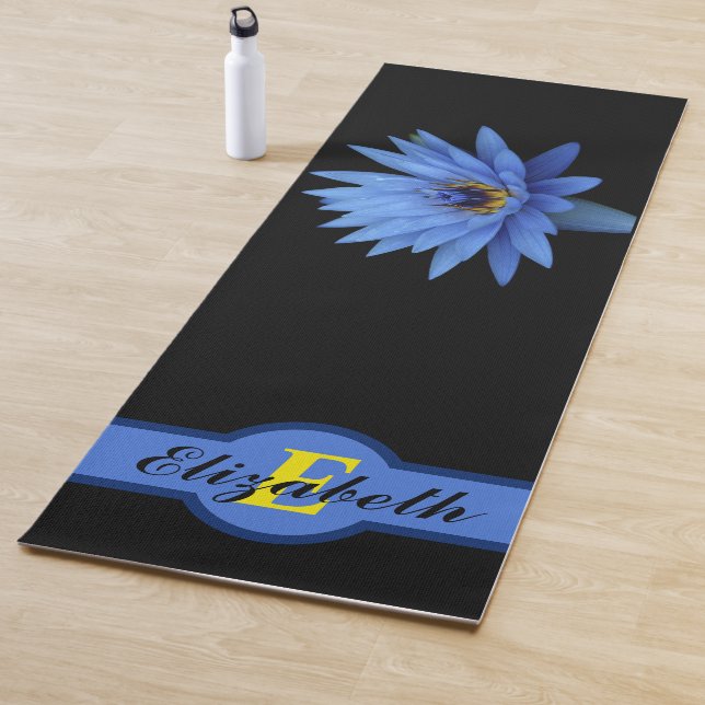  BLUE LOTUS CUSTOM NAMASTE ZEN  YOGA MAT (In Situ)