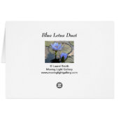 Blue Lotus Duet Cards (Back Horizontal)