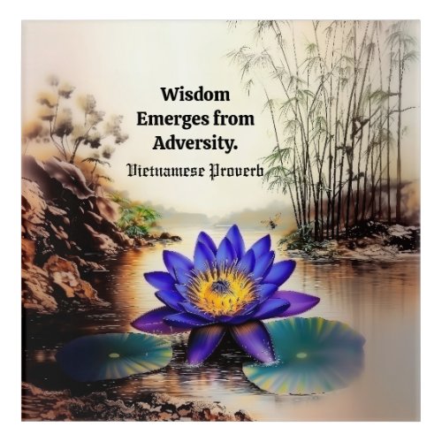 Blue Lotus Emerging from Muddy Waters Acrylic Print